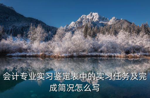 實習任務完成情況，會計專業(yè)實習鑒定表中的實習任務及完成簡況怎么寫