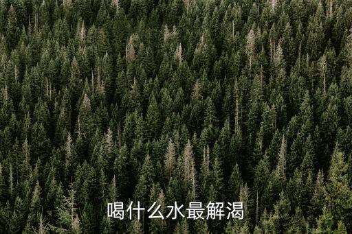 喝什么水最解渴