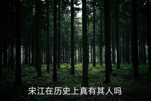 宋江在歷史上真有其人嗎