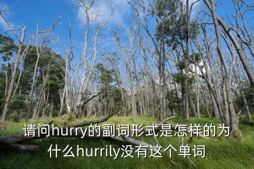 hurry的副詞，hurry的形容詞與副詞 worry的形容詞與副詞