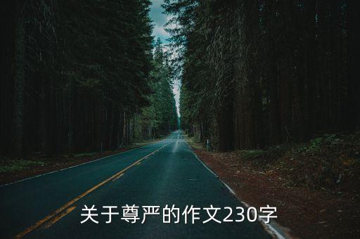 關于尊嚴的作文230字