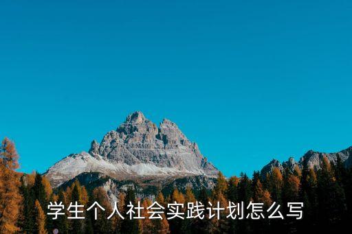 社會實踐計劃，大學生暑假社會實踐計劃怎么寫