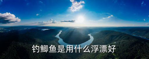 釣鯽魚用什么浮漂，釣鯽魚是用什么浮漂好