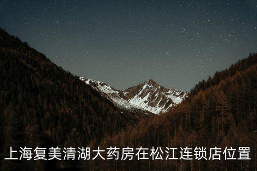 上海市復美大藥房營業時間，上海復美清湖大藥房在松江連鎖店位置
