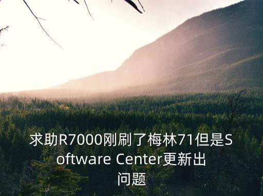 求助R7000剛刷了梅林71但是Software Center更新出問題