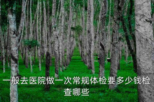 一般去醫院做一次常規體檢要多少錢檢查哪些