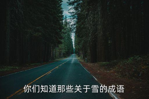 你們知道那些關于雪的成語