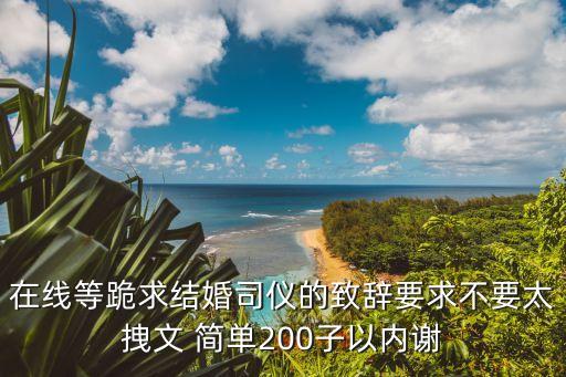 結(jié)婚司儀，婚禮司儀是做什么的