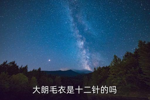 東莞毛衣12針，大朗毛衣是十二針的嗎