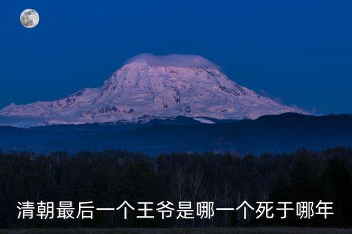 清朝最后一個王爺是哪一個死于哪年