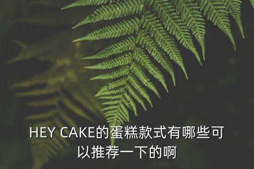 HEY CAKE的蛋糕款式有哪些可以推薦一下的啊