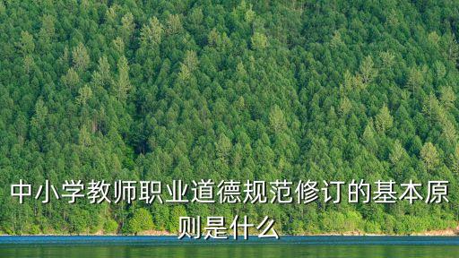 中小學(xué)教師職業(yè)道德規(guī)范修訂的基本原則是什么