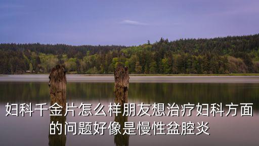 婦科千金片怎么樣朋友想治療婦科方面的問(wèn)題好像是慢性盆腔炎