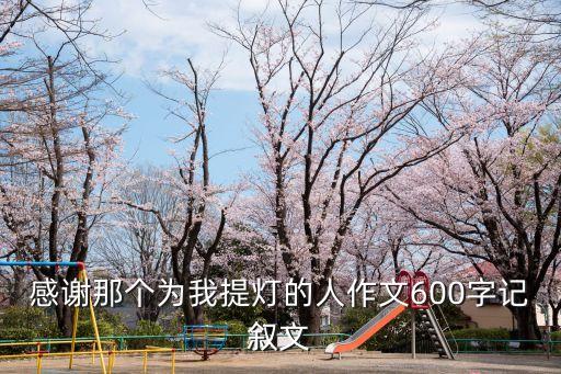 感謝那個為我提燈的人作文600字記敘文