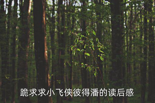 跪求求小飛俠彼得潘的讀后感