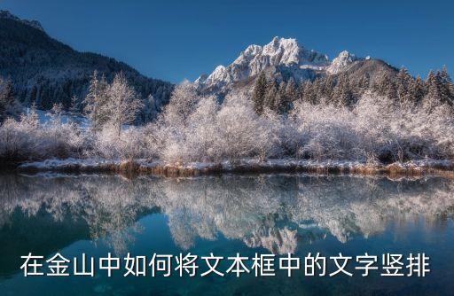 在金山中如何將文本框中的文字豎排