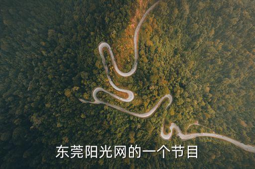 東莞陽光網的一個節目