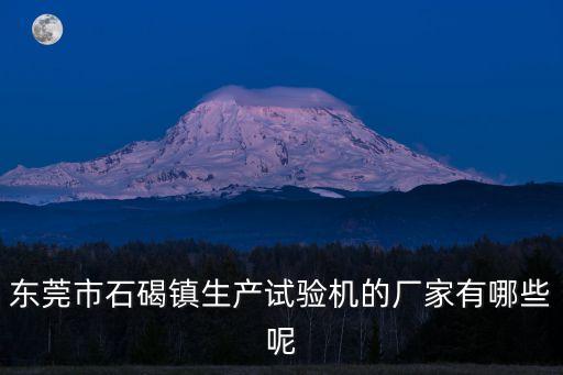 東莞市石碣鎮生產試驗機的廠家有哪些呢