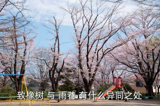 致橡樹 與 雨巷 有什么異同之處