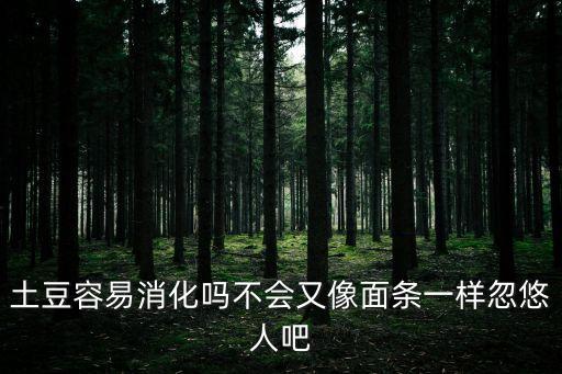 土豆容易消化嗎不會又像面條一樣忽悠人吧