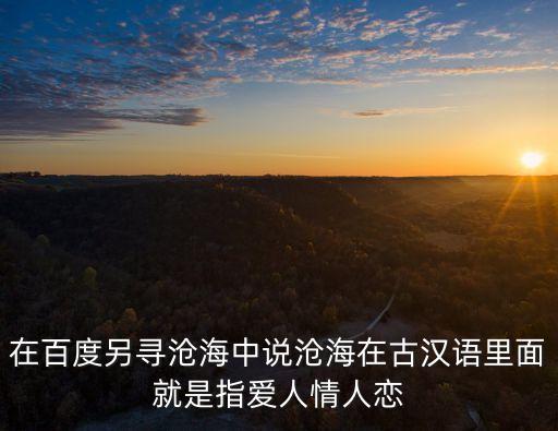 另尋滄海，神翻譯另尋滄海的 作者是誰(shuí)