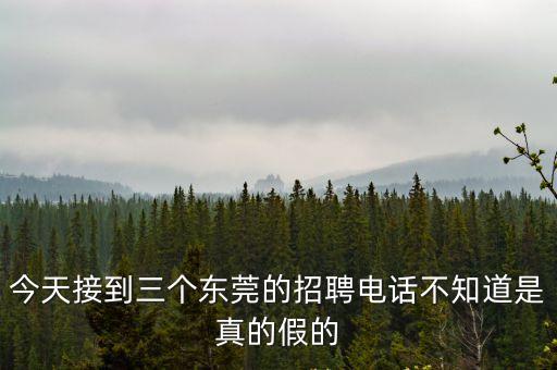 今天接到三個(gè)東莞的招聘電話不知道是真的假的