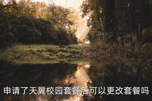 東莞天翼改套餐，申請(qǐng)了天翼校園套餐后可以更改套餐嗎