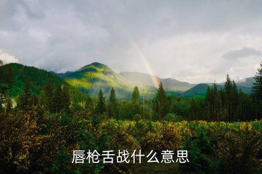 唇槍舌戰什么意思