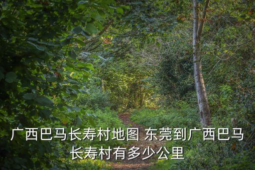 東莞離巴馬長壽村多遠，廣州到巴馬長壽村怎么走