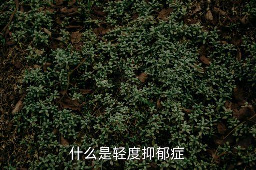 輕度抑郁癥，什么是輕度抑郁癥