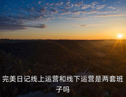 完美日記線上運營和線下運營是兩套班子嗎
