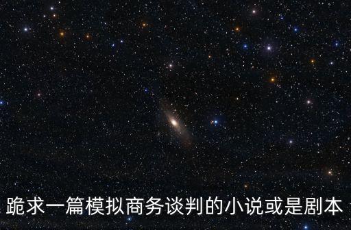 模擬商務(wù)談判劇本，跪求一篇模擬商務(wù)談判的小說(shuō)或是劇本