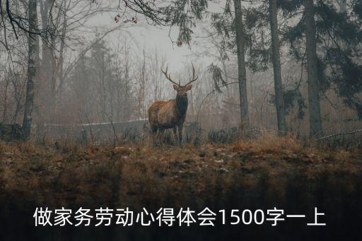 做家務勞動心得體會1500字一上
