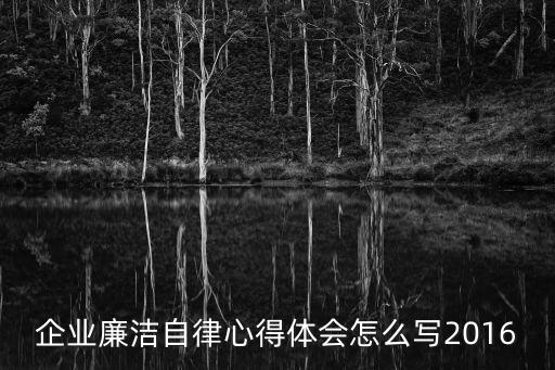 廉潔教育心得，企業廉潔自律心得體會怎么寫2016