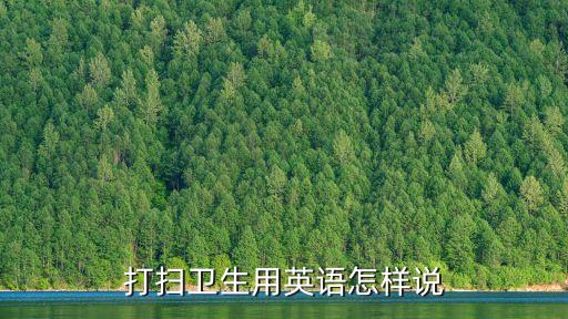 打掃衛生用英語怎樣說