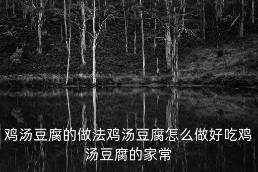 雞湯豆腐的做法雞湯豆腐怎么做好吃雞湯豆腐的家常