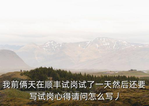 試崗心得，試用期間的個人感想怎么寫