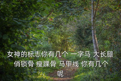 女神的標志你有幾個 一字馬 大長腿 俏鎖骨 瘦踝骨 馬甲線 你有幾個呢