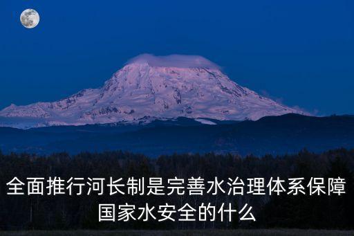 全面推行河長制，全面推行河長制是完善水治理體系保障國家水安全的什么