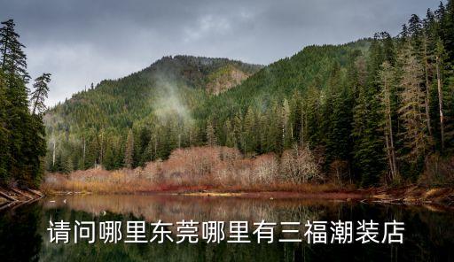 請問哪里東莞哪里有三福潮裝店
