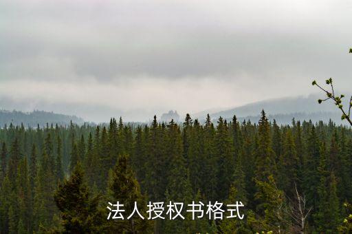 法人授權書格式