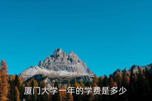 廈門大學一年的學費是多少