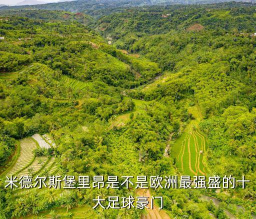 足球豪門，米德爾斯堡里昂是不是歐洲最強盛的十大足球豪門