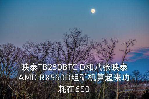 映泰TB250BTC D和八張映泰AMD RX560D組礦機算起來功耗在650