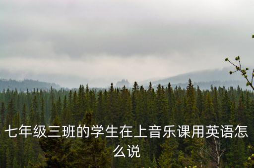 七年級(jí)三班的學(xué)生在上音樂課用英語(yǔ)怎么說(shuō)