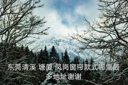 東莞清溪 塘廈 鳳崗窗簾款式哪里最多地址謝謝