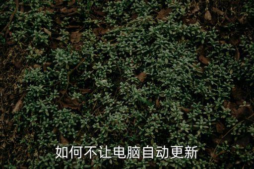 如何不讓電腦自動更新