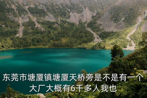 東莞市塘廈鎮塘廈天橋旁是不是有一個大廠大概有6千多人我也