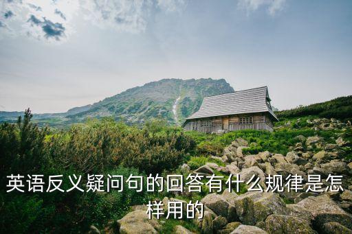 反義疑問句回答規則，急反意疑問句的回答規律