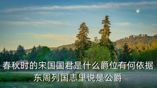 春秋時的宋國國君是什么爵位有何依據(jù)東周列國志里說是公爵